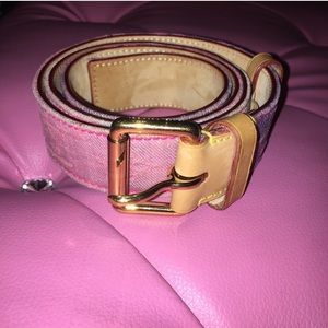 Louis Vuitton Pink Sunshine Denim Ombré Belt